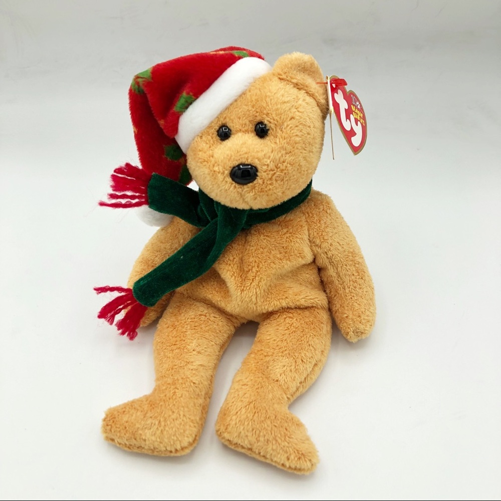 Ty Vintage 2003 Beanie Babies Holiday Teddy Retired Christmas Plush Bear